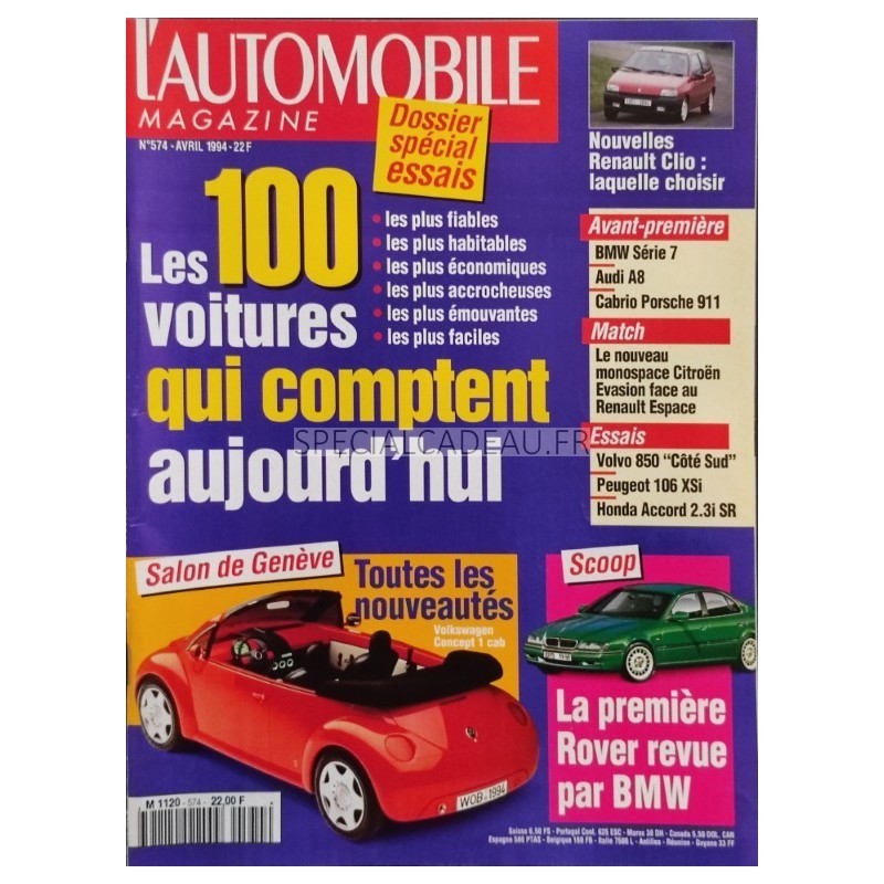 Automobile Magazine Avril 1994 Automobile Magazine Avril 1994