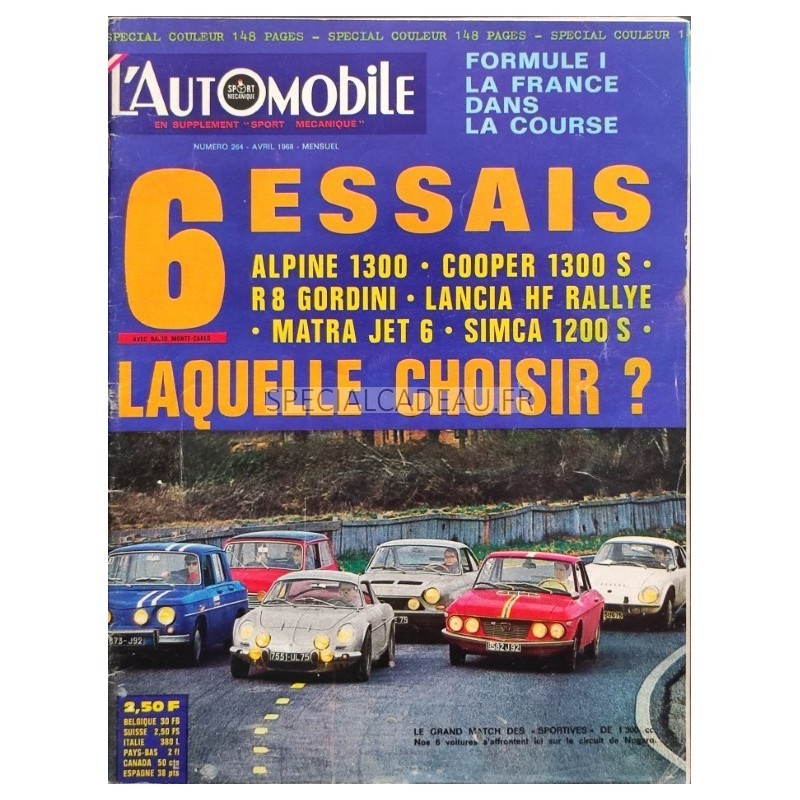 L'Automobile Avril 1968 L'Automobile Avril 1968