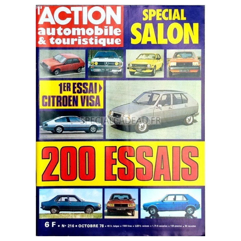 Action Automobile spécial Salon Octobre 1978 Action Automobile spécial Salon Octobre 1978