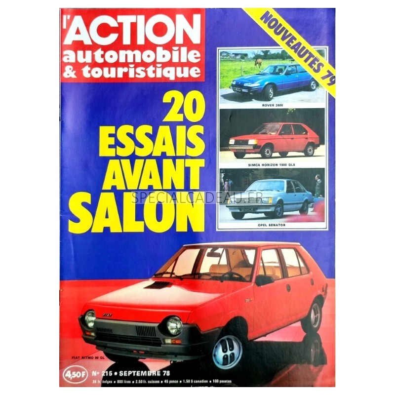 Action Automobile Septembre 1978 Action Automobile Septembre 1978