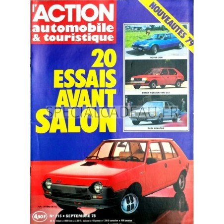 Action Automobile Septembre 1978