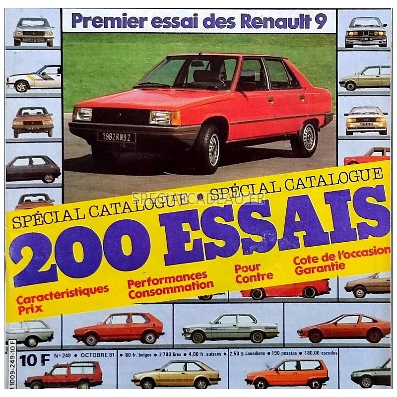Action Automobile spécial catalogue Octobre 1981 Action Automobile spécial catalogue Octobre 1981
