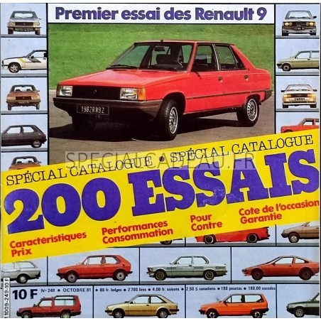 Action Automobile spécial catalogue Octobre 1981