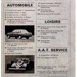 Action Automobile spécial catalogue Octobre 1981