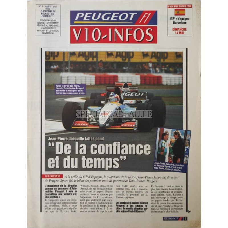 Peugeot F1 V10 infos mai 1995