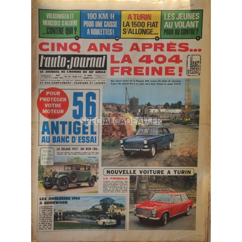 Auto Journal Novembre 1964 Auto Journal Novembre 1964