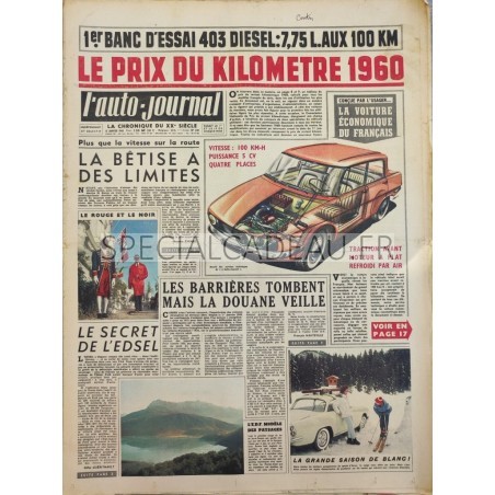 Auto Journal Janvier 1960