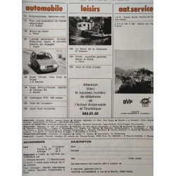 Action Automobile Special salon Octobre 1978