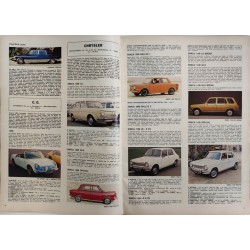 Auto Journal Salon de l'auto Septembre 1972