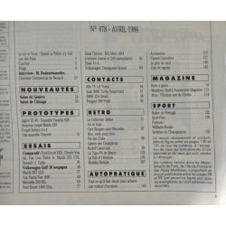 Automobile Magazine Avril 1986
